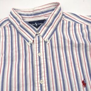 Polo Ralph Lauren Men 2XB Big Classic Fit Striped Short Sleeve Button Down Shirt